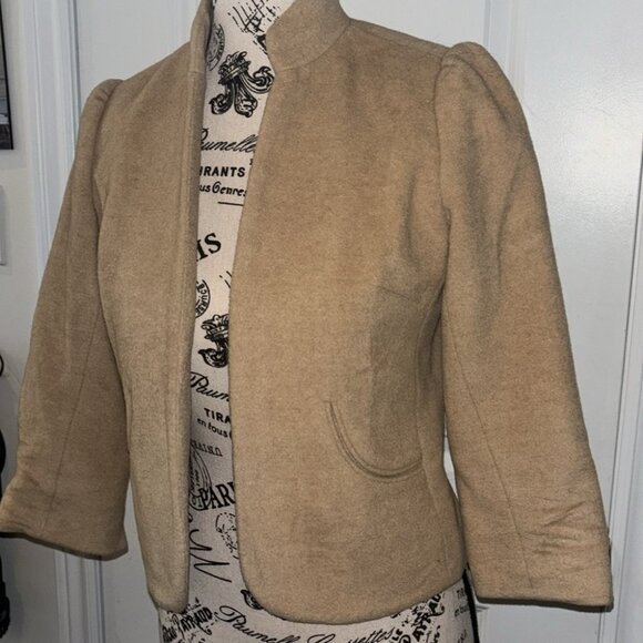 SMYTHE camel hair cropped bolero jacket - Picture 5 of 10